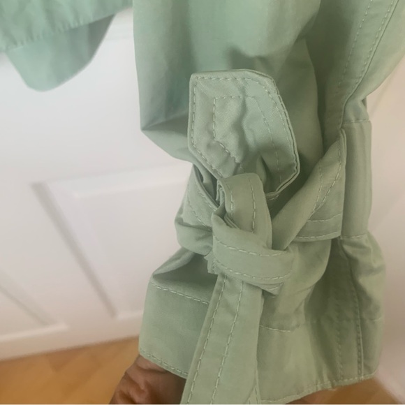 By Anthropologie Cropped Trench Coat – Mint – Size Large – NWT - Picture 10 of 16